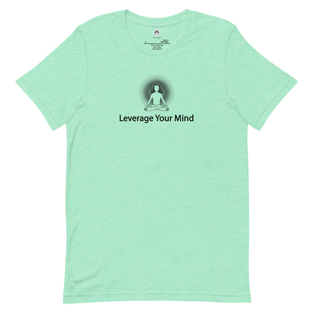 "Leverage Your Mind" Positive Thought Brand Unisex T-Shirt (Black Graphic)