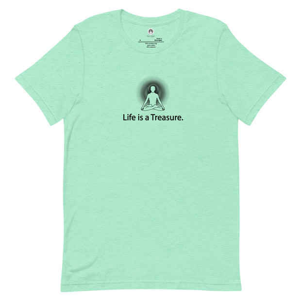 "Life is a Treasure" Positive Thought Brand Unisex T-Shirt (Black Graphic)