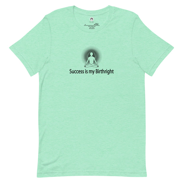 "Success is my Birthright" Positive Thought Brand Unisex T-Shirt (Black Graphic)