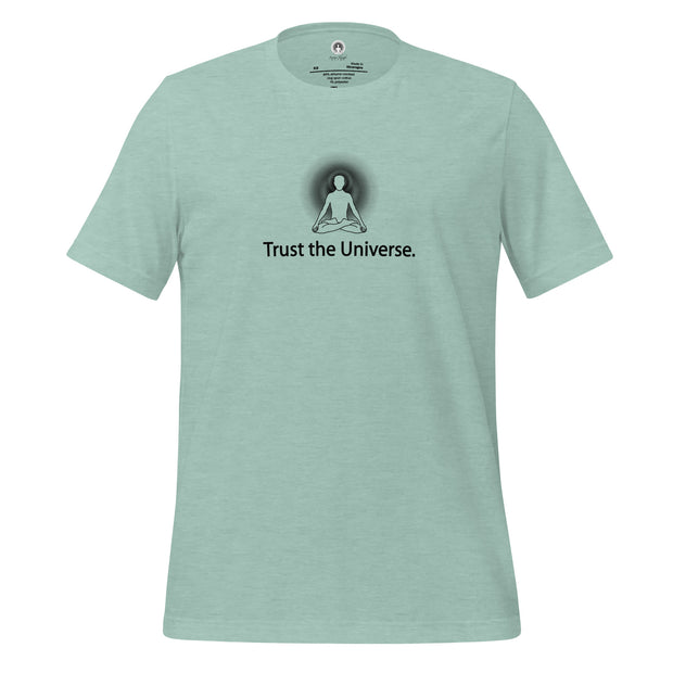"Trust the Universe" Positive Thought Brand Unisex T-Shirt (Black Graphic)