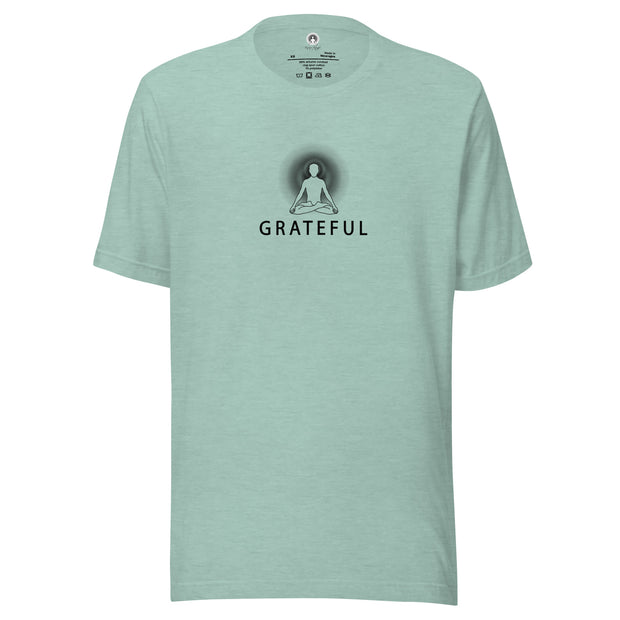 "GRATEFUL" Positive Thought Brand Unisex T-Shirt (Black Graphic)