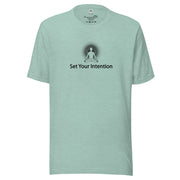 "Set Your Intention" Positive Thought Brand Unisex T-Shirt (Black Graphic)