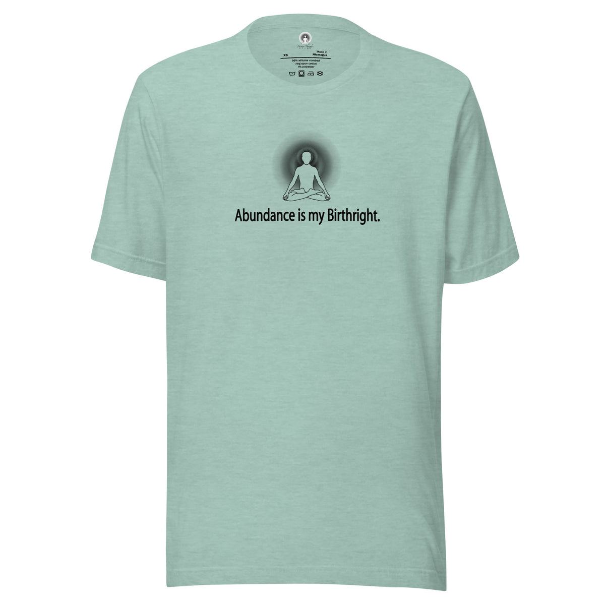 "Abundance is my Birthright" Positive Thought Brand Unisex T-Shirt (Black Graphic)