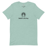 "Belief is the Key" Positive Thought Brand Unisex T-Shirt (Black Graphic)
