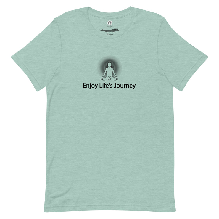 "Enjoy Life's Journey" Positive Thought Brand Unisex T-Shirt (Black Graphic)