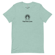 "Feel the Love" Positive Thought Brand Unisex T-Shirt (Black Graphic)