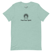 "Free Your Spirit" Positive Thought Brand Unisex T-Shirt (Black Graphic)