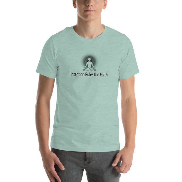 "Intention Rules the Earth" Positive Thought Brand Unisex T-Shirt (Black Graphic)