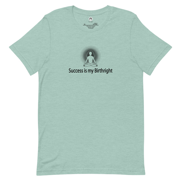 "Success is my Birthright" Positive Thought Brand Unisex T-Shirt (Black Graphic)