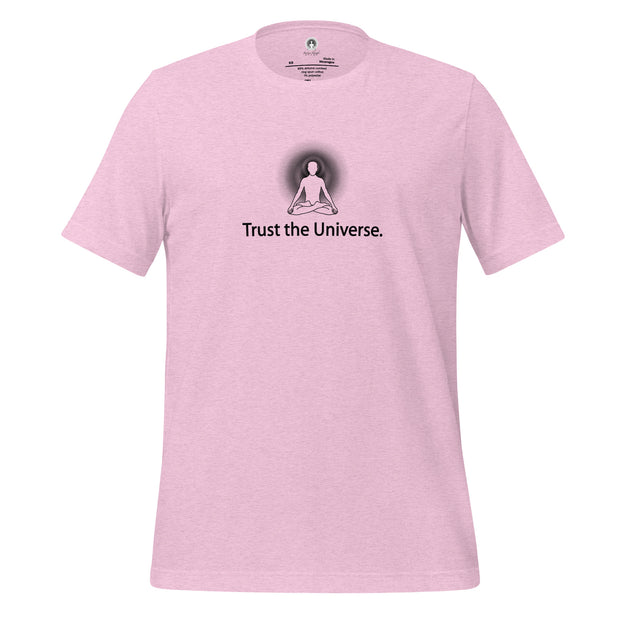 "Trust the Universe" Positive Thought Brand Unisex T-Shirt (Black Graphic)
