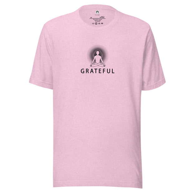 "GRATEFUL" Positive Thought Brand Unisex T-Shirt (Black Graphic)