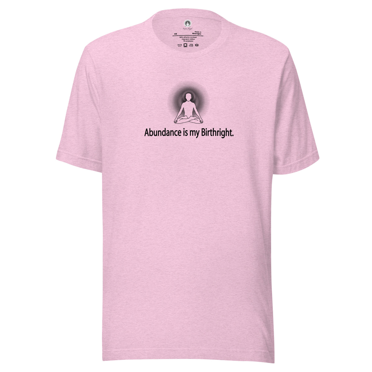 "Abundance is my Birthright" Positive Thought Brand Unisex T-Shirt (Black Graphic)