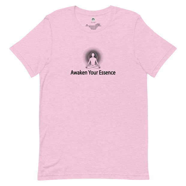 "Awaken Your Essence" Positive Thought Brand Unisex T-Shirt (Black Graphic)