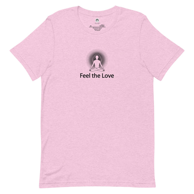 "Feel the Love" Positive Thought Brand Unisex T-Shirt (Black Graphic)