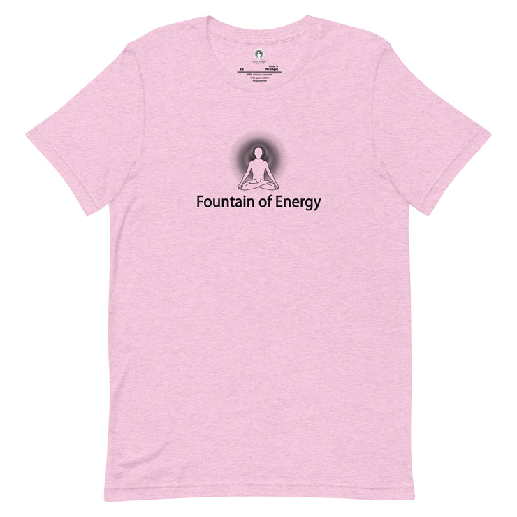 "Fountain of Energy" Positive Thought Brand Unisex T-Shirt (Black Graphic)