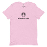 "I am so happy and Grateful" Positive Thought Brand Unisex T-Shirt (Black Graphic)