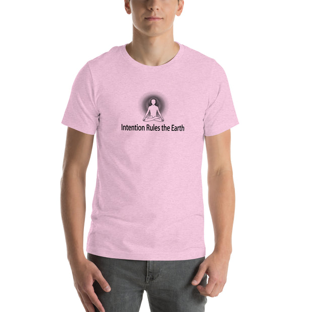 "Intention Rules the Earth" Positive Thought Brand Unisex T-Shirt (Black Graphic)