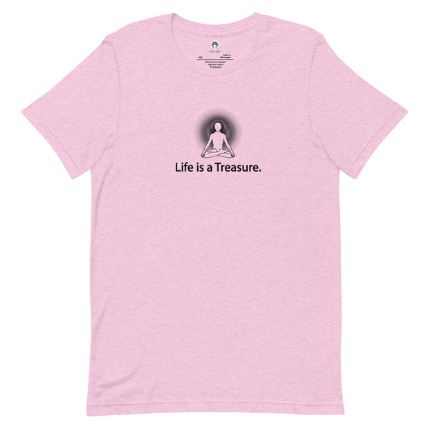 "Life is a Treasure" Positive Thought Brand Unisex T-Shirt (Black Graphic)