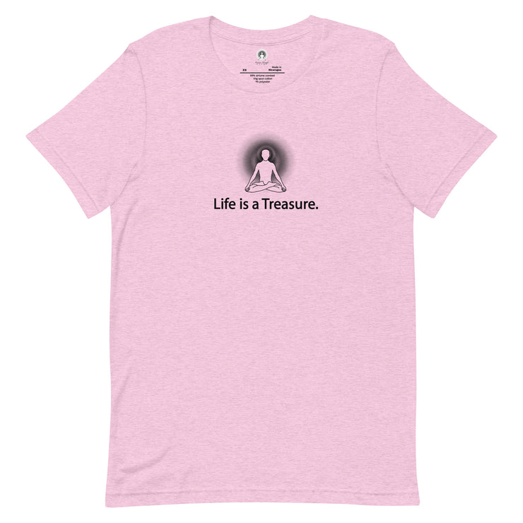"Life is a Treasure" Positive Thought Brand Unisex T-Shirt (Black Graphic)