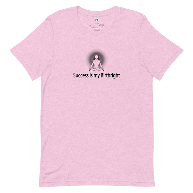 "Success is my Birthright" Positive Thought Brand Unisex T-Shirt (Black Graphic)