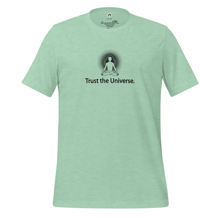 "Trust the Universe" Positive Thought Brand Unisex T-Shirt (Black Graphic)