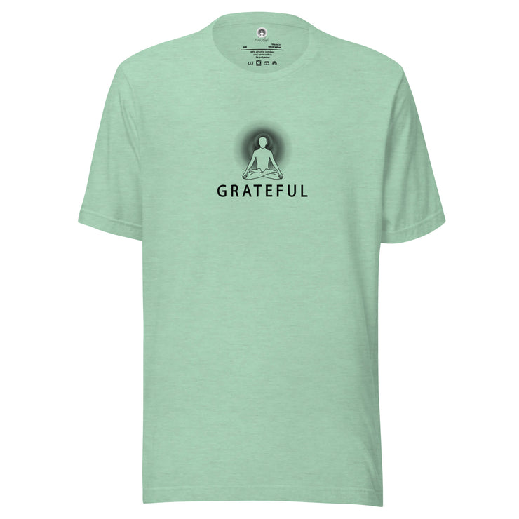 "GRATEFUL" Positive Thought Brand Unisex T-Shirt (Black Graphic)