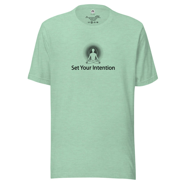 "Set Your Intention" Positive Thought Brand Unisex T-Shirt (Black Graphic)