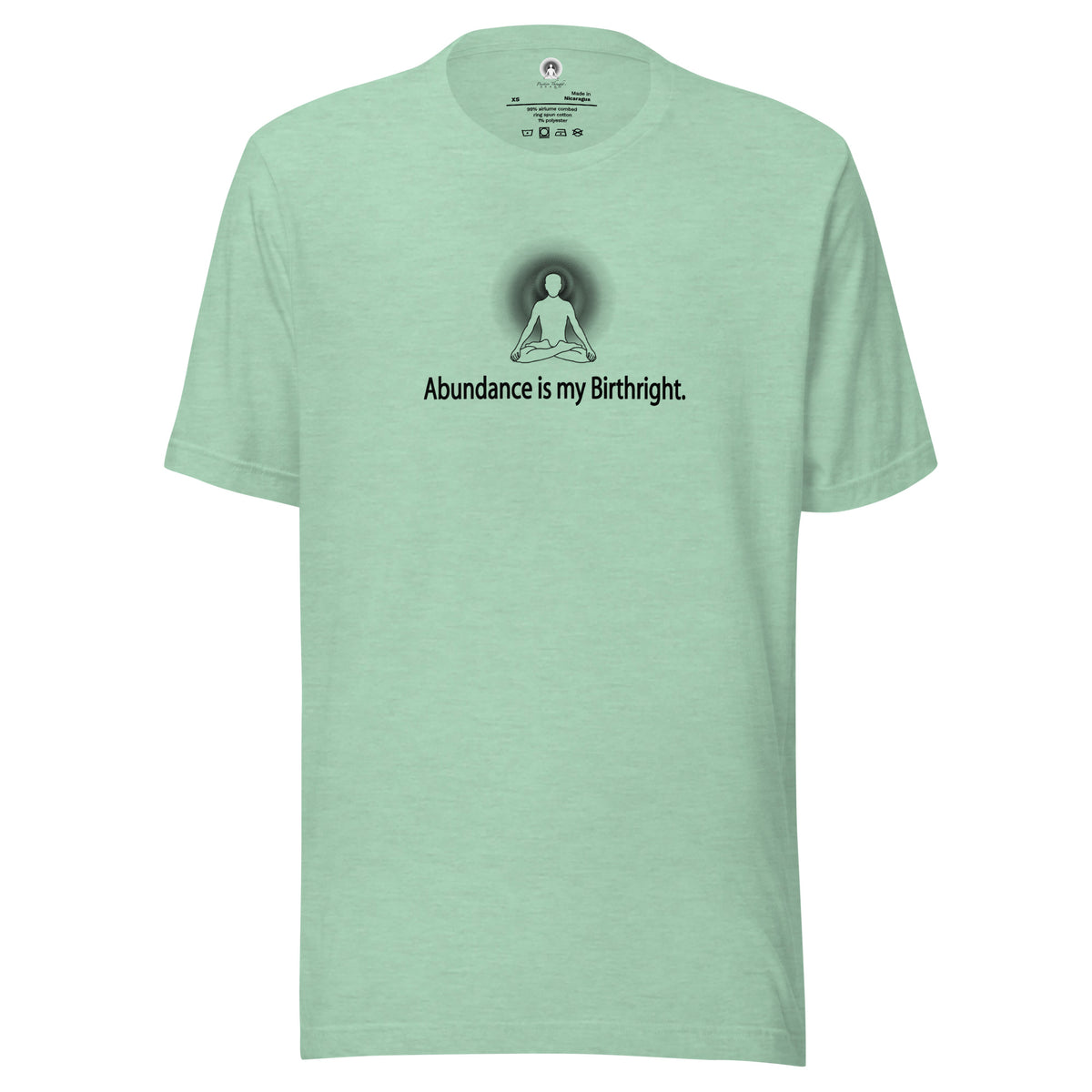 "Abundance is my Birthright" Positive Thought Brand Unisex T-Shirt (Black Graphic)