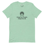 "Change Your Thoughts, Change Your Life" Positive Thought Brand Unisex T-Shirt (Black Graphic)