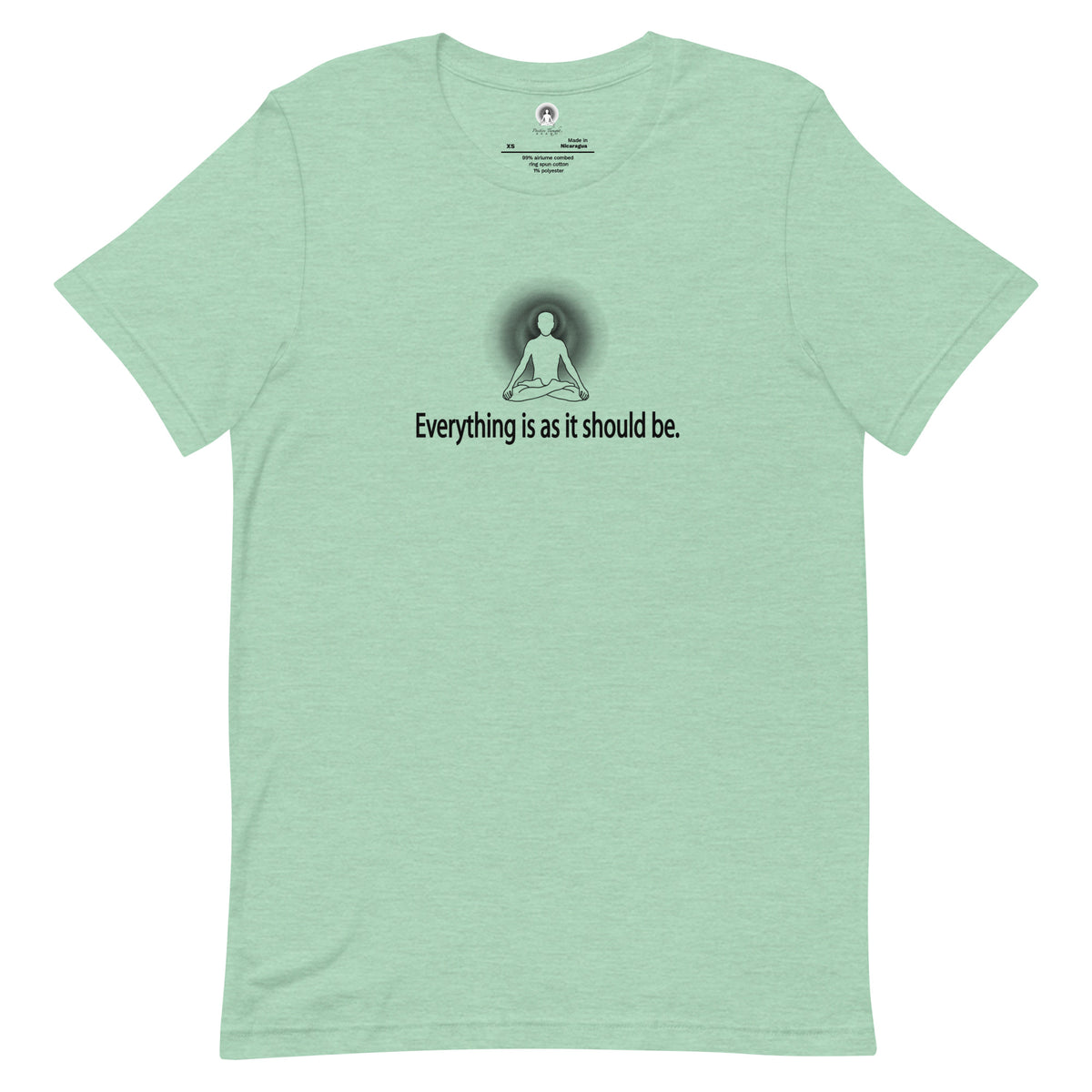 "Everything is as it should be" Positive Thought Brand Unisex T-Shirt (Black Graphic)