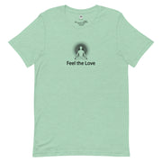 "Feel the Love" Positive Thought Brand Unisex T-Shirt (Black Graphic)