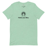 "Follow Your Bliss" Positive Thought Brand Unisex T-Shirt (Black Graphic)