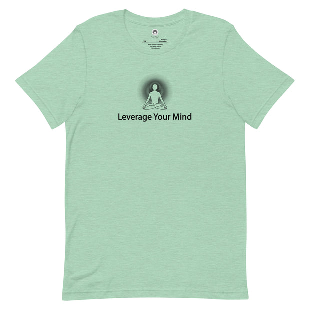 "Leverage Your Mind" Positive Thought Brand Unisex T-Shirt (Black Graphic)