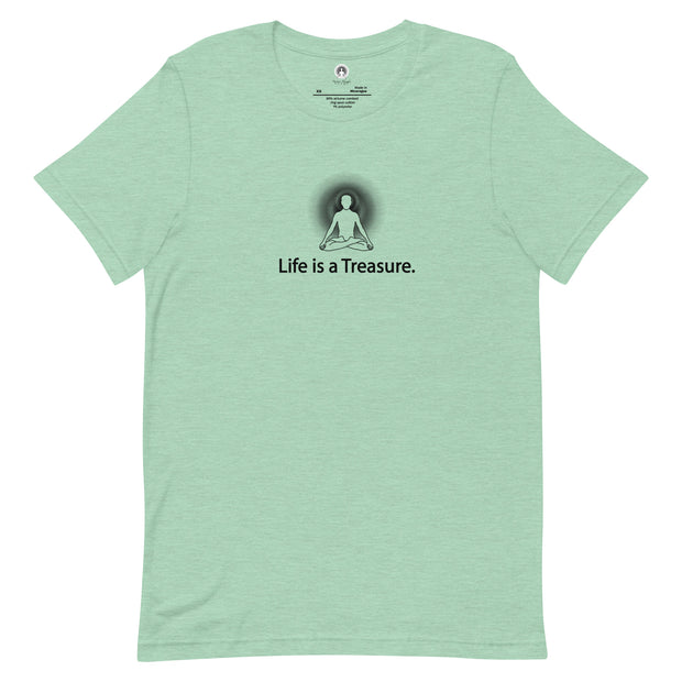 "Life is a Treasure" Positive Thought Brand Unisex T-Shirt (Black Graphic)