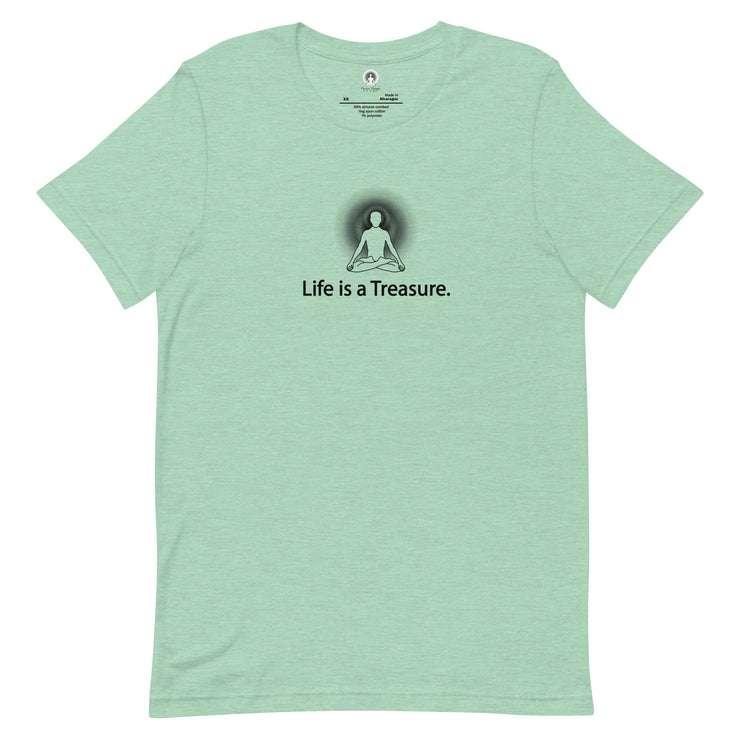 "Life is a Treasure" Positive Thought Brand Unisex T-Shirt (Black Graphic)