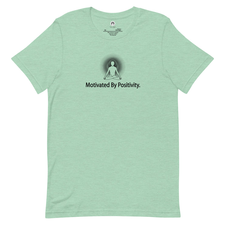 "Motivated by Positivity" Positive Thought Brand Unisex T-Shirt (Black Graphic)