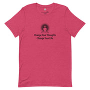 "Change Your Thoughts, Change Your Life" Positive Thought Brand Unisex T-Shirt (Black Graphic)