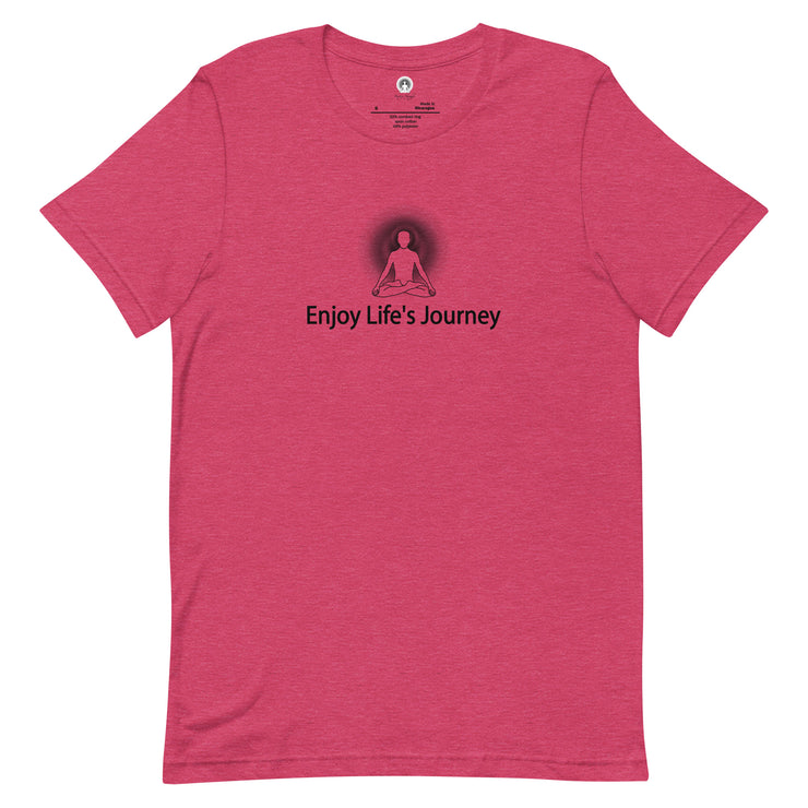 "Enjoy Life's Journey" Positive Thought Brand Unisex T-Shirt (Black Graphic)