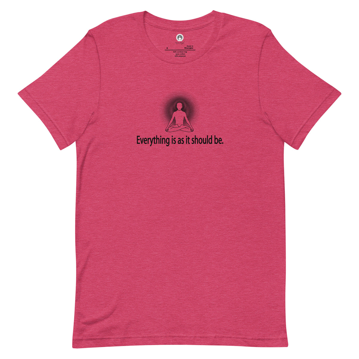 "Everything is as it should be" Positive Thought Brand Unisex T-Shirt (Black Graphic)