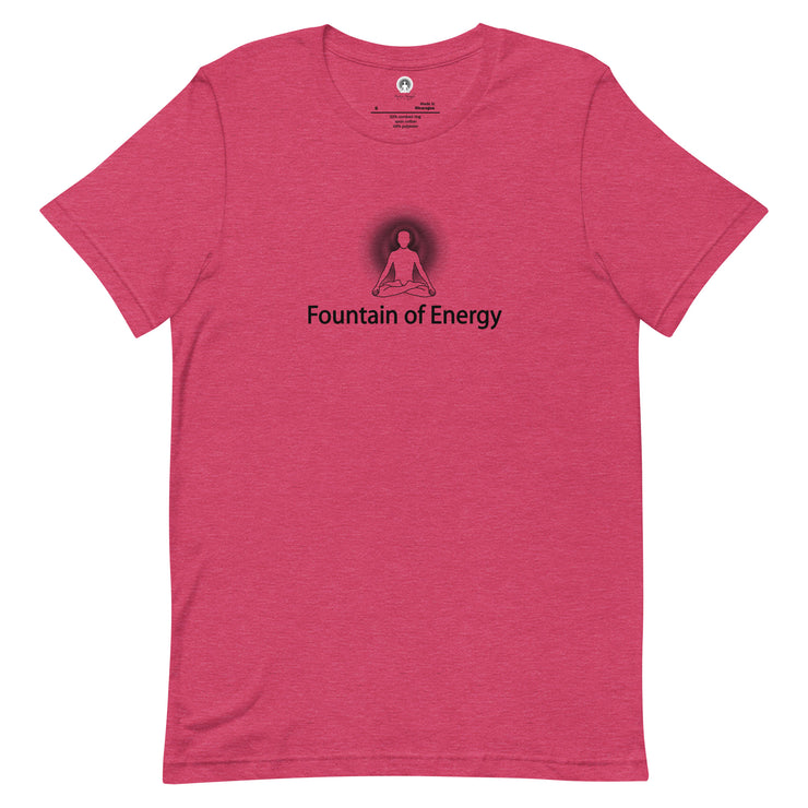 "Fountain of Energy" Positive Thought Brand Unisex T-Shirt (Black Graphic)