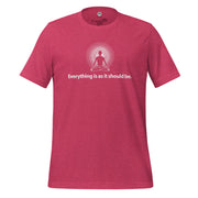 "Everything is as it should be" Positive Thought Brand Unisex T-Shirt (White Graphic)