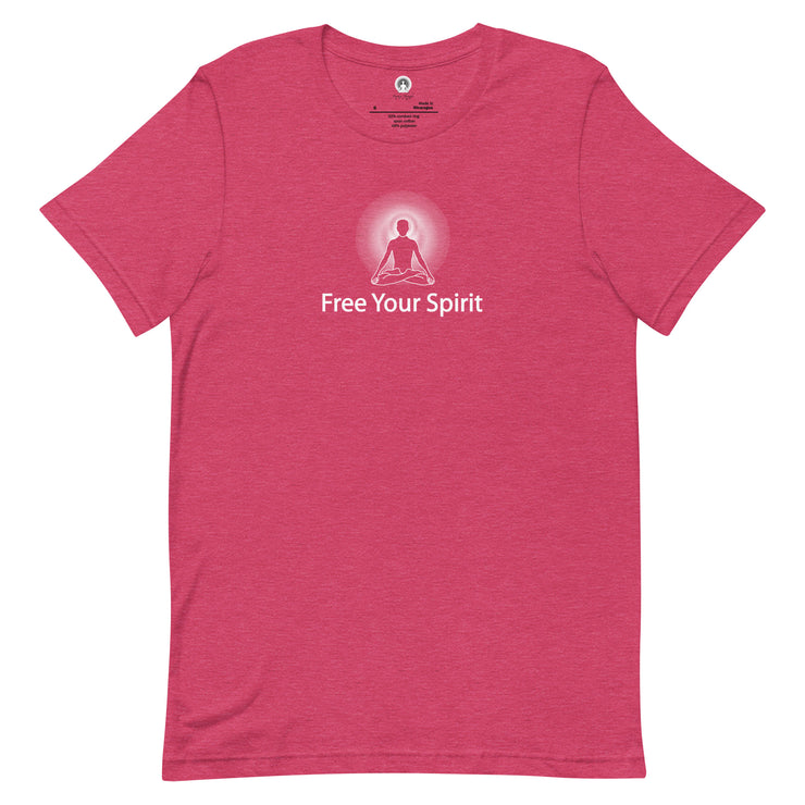 "Free Your Spirit" Positive Thought Brand Unisex T-Shirt (White Graphic)