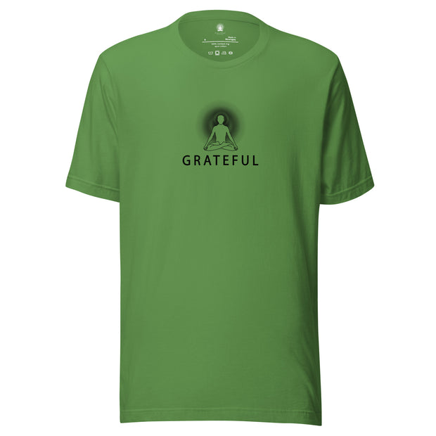 "GRATEFUL" Positive Thought Brand Unisex T-Shirt (Black Graphic)