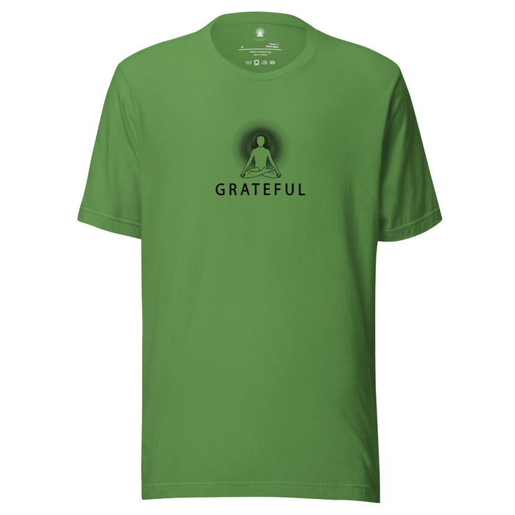 "GRATEFUL" Positive Thought Brand Unisex T-Shirt (Black Graphic)