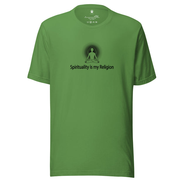 "Spirituality is my Religion" Positive Thought Brand Unisex T-Shirt (Black Graphic)