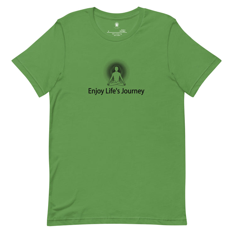 "Enjoy Life's Journey" Positive Thought Brand Unisex T-Shirt (Black Graphic)