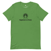 "Happiness is a Choice" Positive Thought Brand Unisex T-Shirt (Black Graphic)