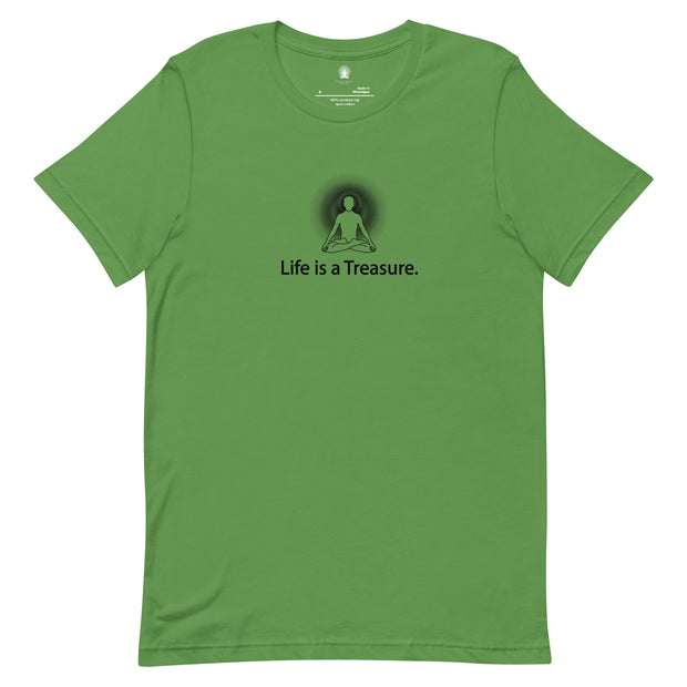"Life is a Treasure" Positive Thought Brand Unisex T-Shirt (Black Graphic)