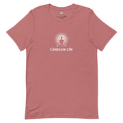 "Celebrate Life" Positive Thought Brand Unisex T-Shirt (White Graphic)