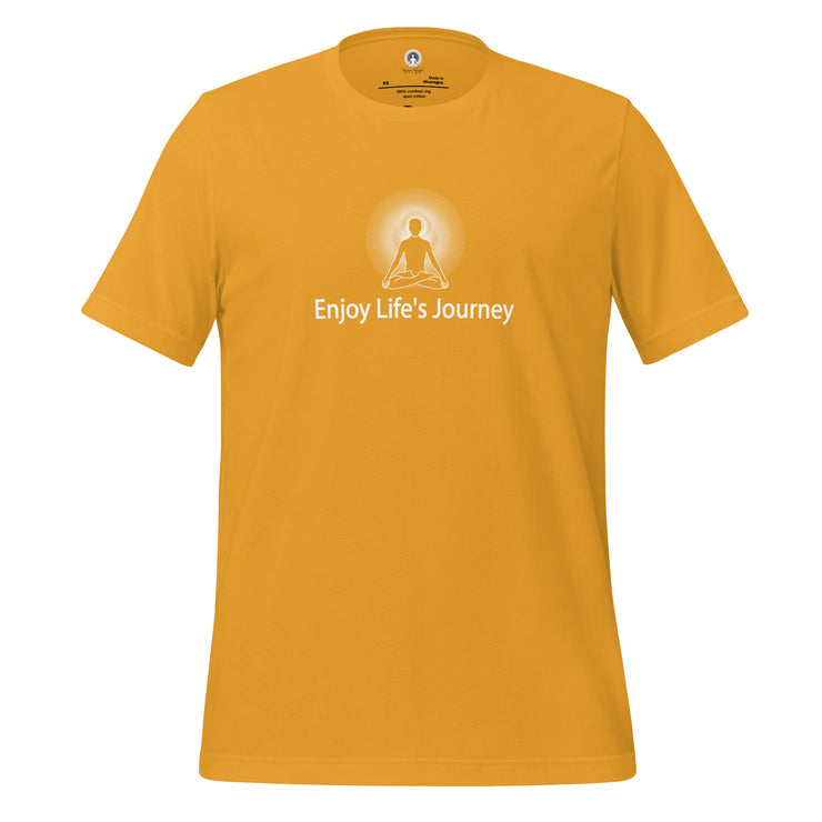 "Enjoy Life's Journey" Positive Thought Brand Unisex T-Shirt (Black Graphic)